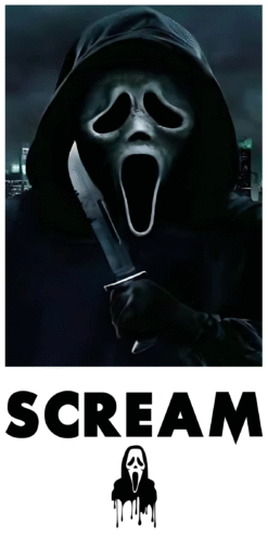 Metal Ghost Face 'Scream' Print